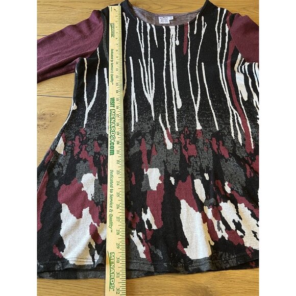 parsley &sage Colorful Sweater Tunic Boho Dress long sleeve Size Large Peasant - Picture 3 of 9